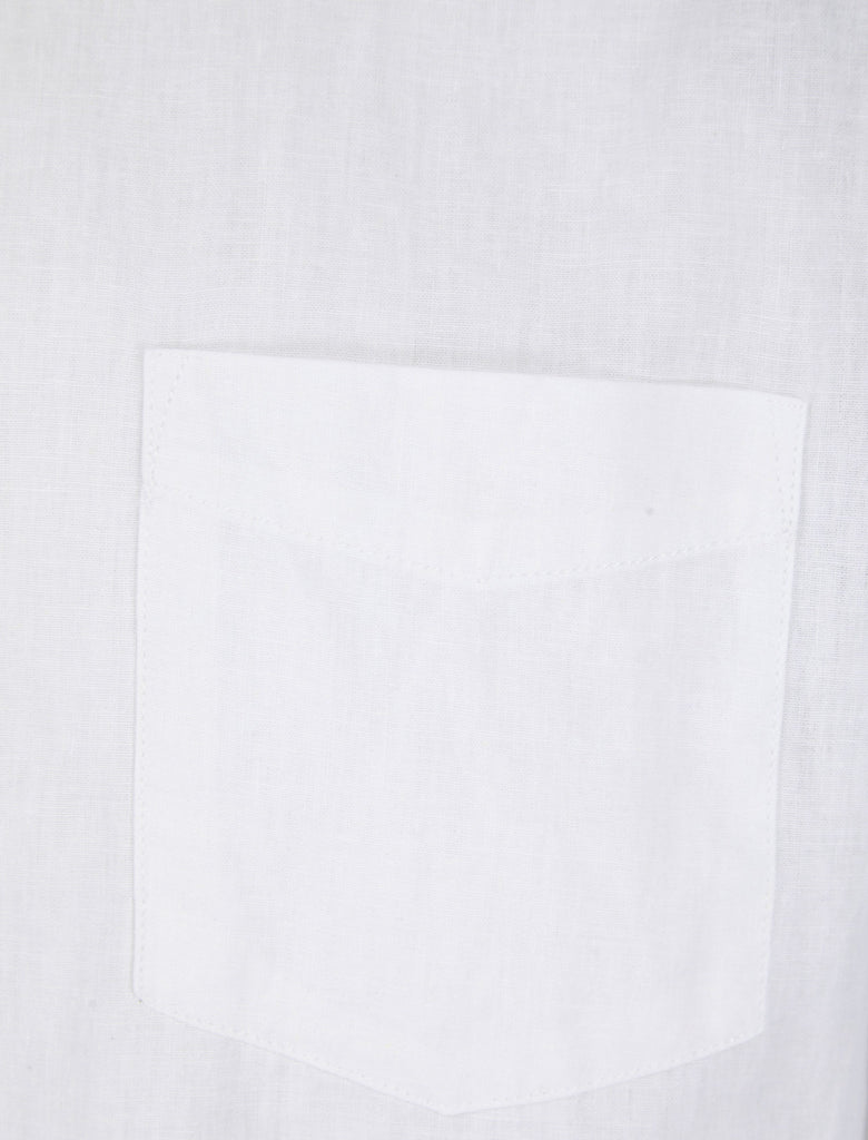 Camicia Uomo Tokyo Laundry Maniche Lunghe In Misto Cotone E Lino - Colletto Grandad, Blu Chiaro, Taglia L - 5