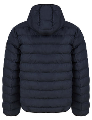Tayten Quilted Puffer Jacket with Hood in Sky Captain Navy - Tokyo Laundry