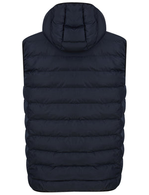 Dallon Quilted Puffer Gilet with Hood in Sky Captain Navy - Tokyo Laundry