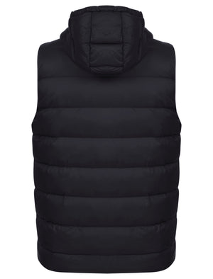 Therius Micro Fleece Lined Quilted Puffer Gilet with Hood in Sodalite Blue - Tokyo Laundry