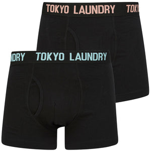 Spafield (2 Pack) Boxer Shorts Set in Limpet Shell / Peach Amber - Tokyo Laundry
