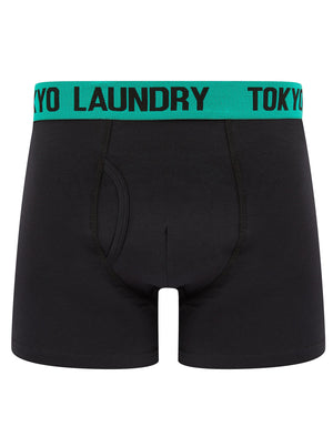 Dorset (2 Pack) Boxer Shorts Set in Papaya / Mint - Tokyo Laundry