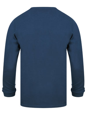 Revo Motif Cotton Jersey Long Sleeve Top in Insignia Blue - Tokyo Laundry
