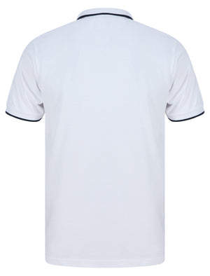 Stenhouse Cotton Pique Polo Shirt in Bright White - Kensington Eastside