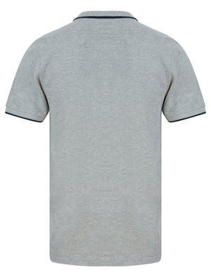 Stenhouse Cotton Pique Polo Shirt in Light Grey Marl - Kensington Eastside