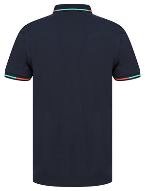 Tarlton Cotton Jersey Polo Shirt with Chest Pocket in Sky Captain Navy - Kensington Eastside
