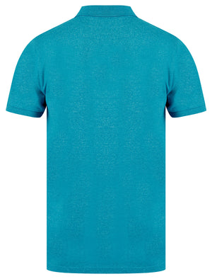 Kieran Grindle Cotton Blend Jersey Polo Shirt in Sea - Tokyo Laundry