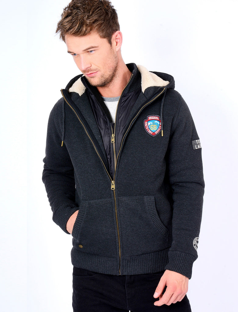 Charcoal zip up hoodie new arrivals