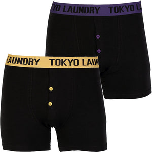 Tokyo Laundry Samson boxer shorts ( 2 Pack) Washed Prune & Yolk Yellow