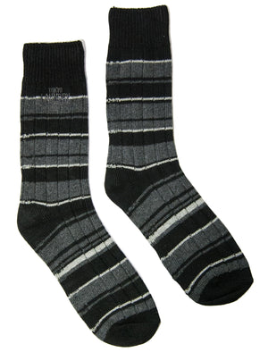 Tokyo laundry Uniondale socks in navy & black (2 Pack)