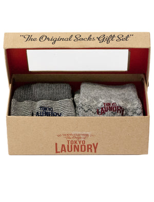 Tokyo Laundry Macklemore charcoal sock gift set (2 Pack)