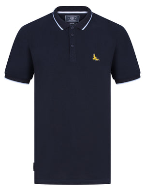 Stenhouse Cotton Pique Polo Shirt in Sky Captain Navy - Kensington Eastside