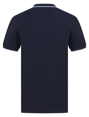 Stenhouse Cotton Pique Polo Shirt in Sky Captain Navy - Kensington Eastside