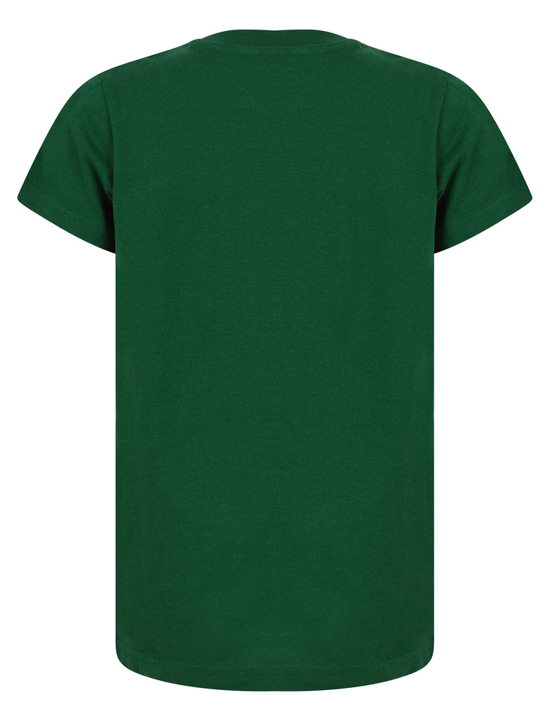 Boys Wildcats 68 2 Motif Cotton T-Shirt in Dark Green