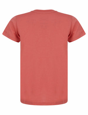 Boys Fader 68 Motif Cotton T-Shirt in Faded Peach - Tokyo Laundry Kids