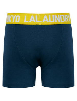 Boys Levens (2 Pack) Boxer Shorts Set in Mood Indigo / Light Grey Marl - Tokyo Laundry Kids