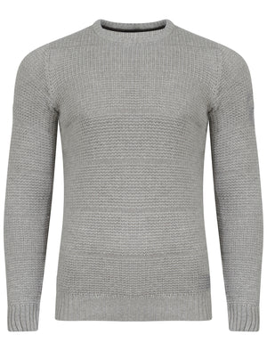 Gamma Crew Neck Knitted Jumper in Grey - Le Shark