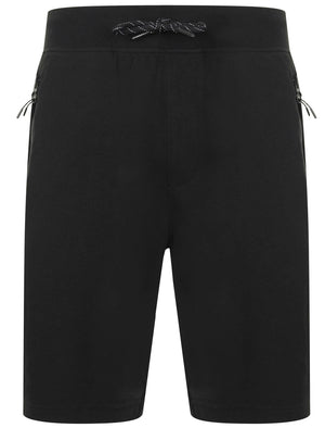 Matsuo Loopback Fleece Jogger Shorts with Zip Pockets in Jet Black - Dissident