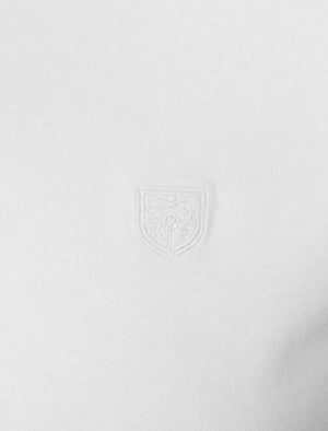 Low Cotton Jersey Polo Shirt with Trims in Optic White - Kensington Eastside