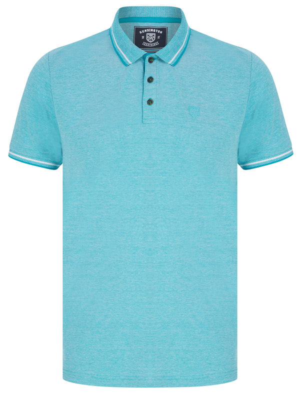 Primus Cotton Birdseye Pique Polo Shirt In Capri Blue Breeze - Kensington Eastside