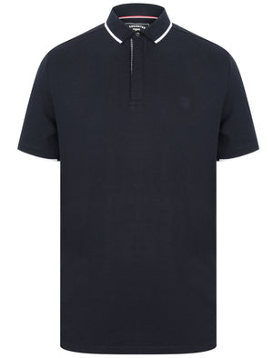 Stable Cotton Pique Polo Shirt with Tipping in Sky Captain Navy - Kensington Eastside