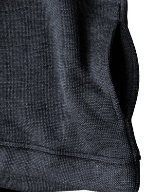 Malcolm Borg Lined Half Zip Bonded Pullover Fleece In Navy - Kensington Eastside