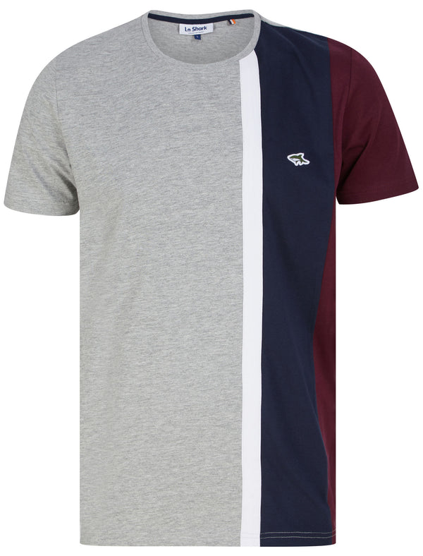 Edgar Cut & Sew Cotton Jersey T-Shirt in Light Grey Marl - Le Shark