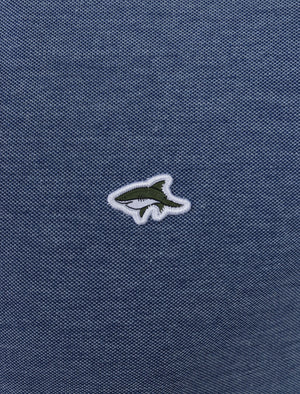 Morrish 2 Cotton Marl Birdseye Pique Polo Shirt In Limoges Blue - Le Shark