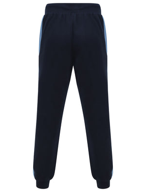 Padfield Cuffed Joggers with Coloured Side Panel Detail in Allure Blue - Le Shark