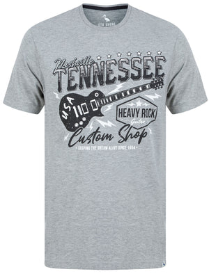 Tennessee Custom Shop Motif Cotton Jersey T-Shirt in Mid Grey Marl - South Shore