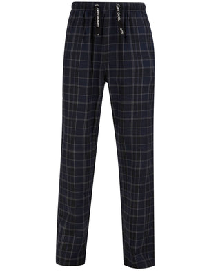 Bennett Brushed Flannel Woven Checked Cotton Lounge Pants in Blue Marl  - Tokyo Laundry