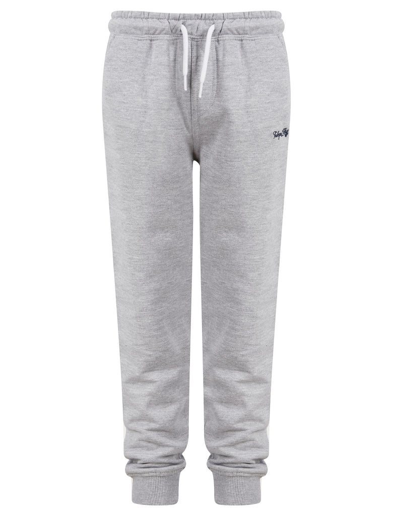 Boy's Pillar (2 Pack) Cotton Rich Cuffed Joggers Set in Light Grey Mar