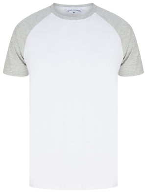 Dunswell (3 Pack) Raglan Sleeve Cotton Jersey Basic T-Shirt Set In Wine / Navy / Grey Marl - Tokyo Laundry