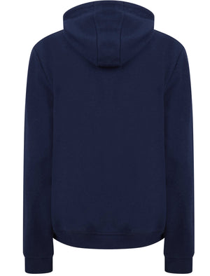 Florence Zip Through Hoodie with Foil Motif in Peacoat - Tokyo Laundry