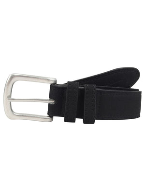 George Suede Effect Faux Leather Belt in Black - Tokyo Laundry