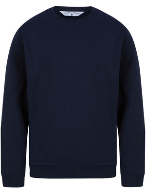 Glazier (2 Pack) Cotton Blend Brushback Fleece Sweatshirt Set In Sky Captain Navy / Light Grey Marl - Tokyo Laundry