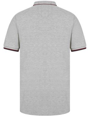 Herstmonceux Cotton Pique Polo Shirt In Light Grey Marl - Tokyo Laundry