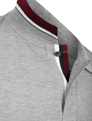 Herstmonceux Cotton Pique Polo Shirt In Light Grey Marl - Tokyo Laundry