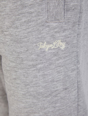 Boys Peckham Brushback Fleece Cuffed Joggers in Light Grey Marl - Tokyo Laundry Kids
