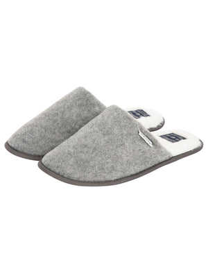 Knightly Mule Slippers with Faux Fur Lining in Grey - Tokyo Laundry