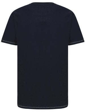 Larker Motif Cotton Jersey T-Shirt In Sky Captain Navy - Tokyo Laundry
