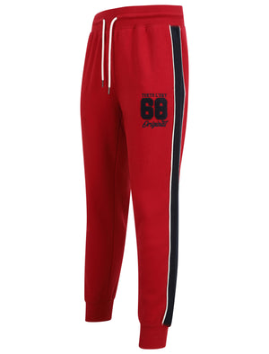 Limbus Pant Cuffed Joggers with Colour Block Side Panels In Rio Red - Tokyo Laundry