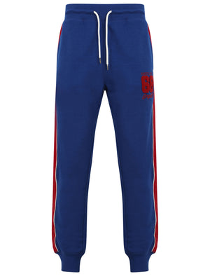 Limbus Pant Cuffed Joggers with Colour Block Side Panels In Sodalite Blue - Tokyo Laundry