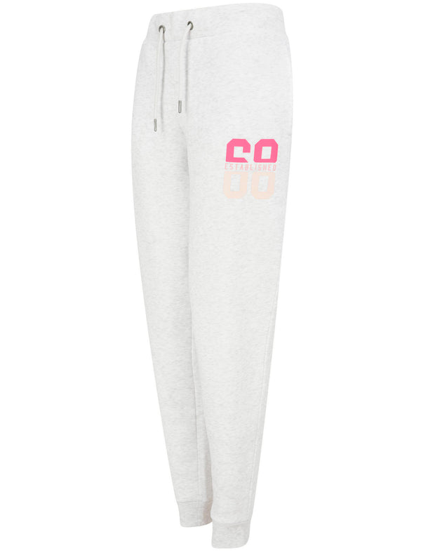 Malachy Brushback Fleece Cuffed Joggers in Ice Grey Marl - Tokyo Laundry