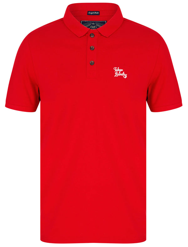 Marahau 2 Signature Cotton Pique Polo Shirt In Barados Cherry - Tokyo Laundry
