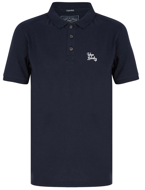 Marahau 2 Signature Cotton Pique Polo Shirt In Sky Captain Navy - Tokyo Laundry
