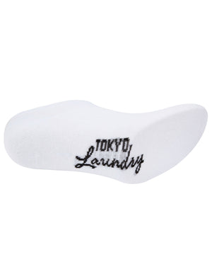 Hidden Crowe (3 Pack) Basic Cotton Rich Trainer Socks in White / Grey Marl / Black - Tokyo Laundry
