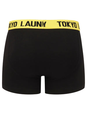 Nevern 2 (2 Pack) Boxer Shorts Set in Maize Yellow / Hot Coral - Tokyo Laundry