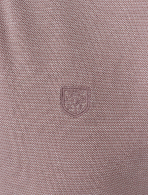 Norfolk Cotton Textured Jersey Polo Shirt in Deauville Mauve - Kensington Eastside