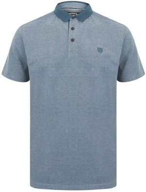 Norfolk Cotton Textured Jersey Polo Shirt in Ensign Blue - Kensington Eastside